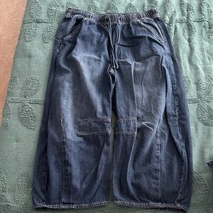 GAP midrise ultrasoft easy horseshoe barrel jean large petite